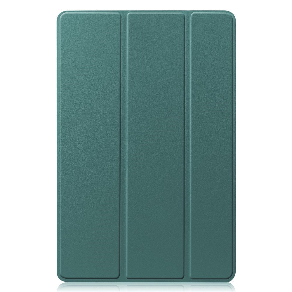 EIDERWOOD Samsung Galaxy Tab S11 / S10 Lite Tri-Fold Kunstlæder Flip Cover m. Stylus Pen Holder - Grøn