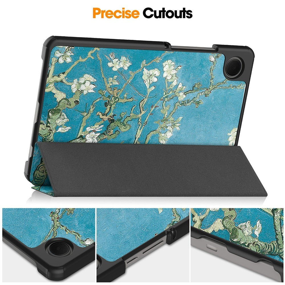 EIDERWOOD Samsung Galaxy Tab A11 Kunstlæder Tablet Cover m. Motiv - Blomster
