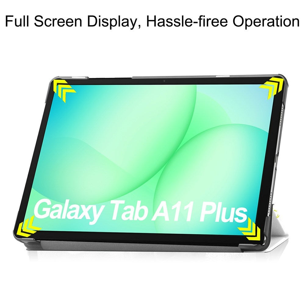 Samsung Galaxy Tab A11+ (Plus) EIDERWOOD Kunstlæder Tablet Cover m. Motiv - Sovende Kat