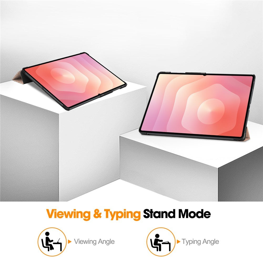 EIDERWOOD Samsung Galaxy Tab S11 Ultra Læder Tablet Cover m. Standerfunktion - Rose Gold