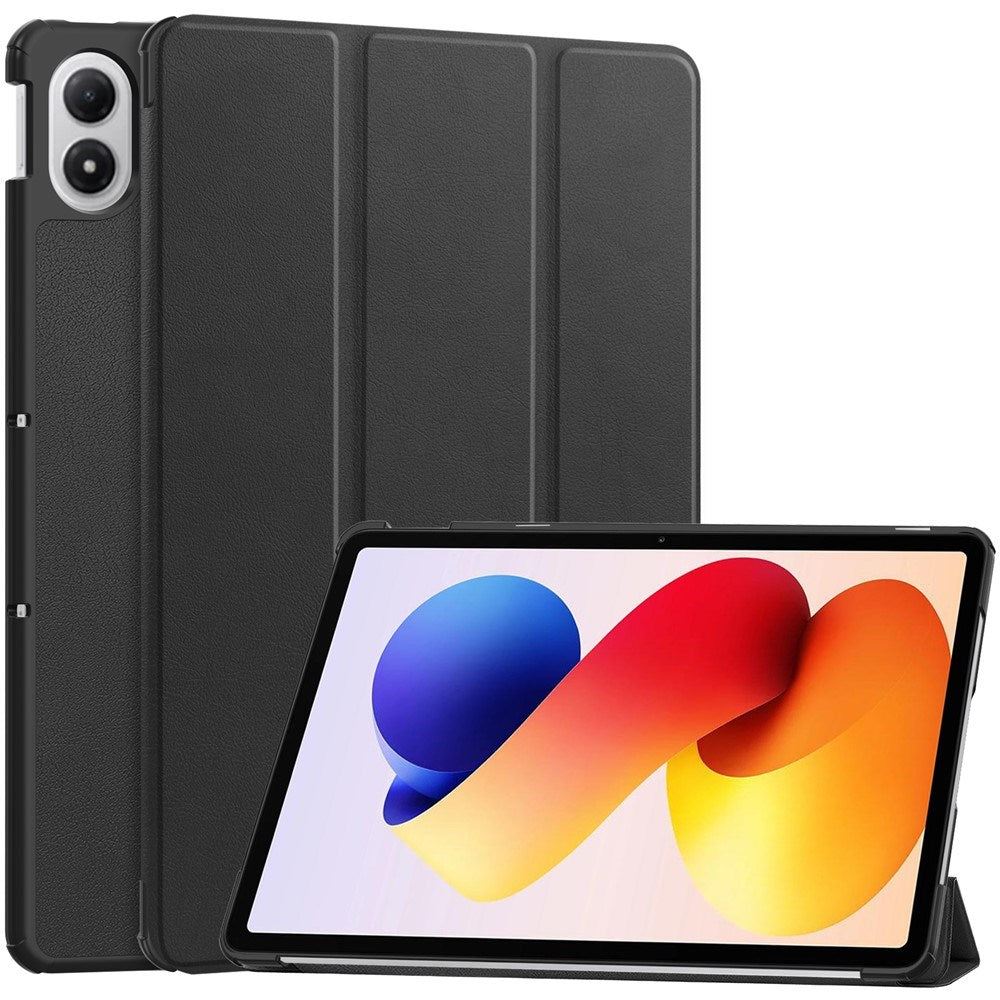 Xiaomi Redmi Pad 2 Pro EIDERWOOD Kunstlæder Flip Cover m. Ståfunktion - Sort
