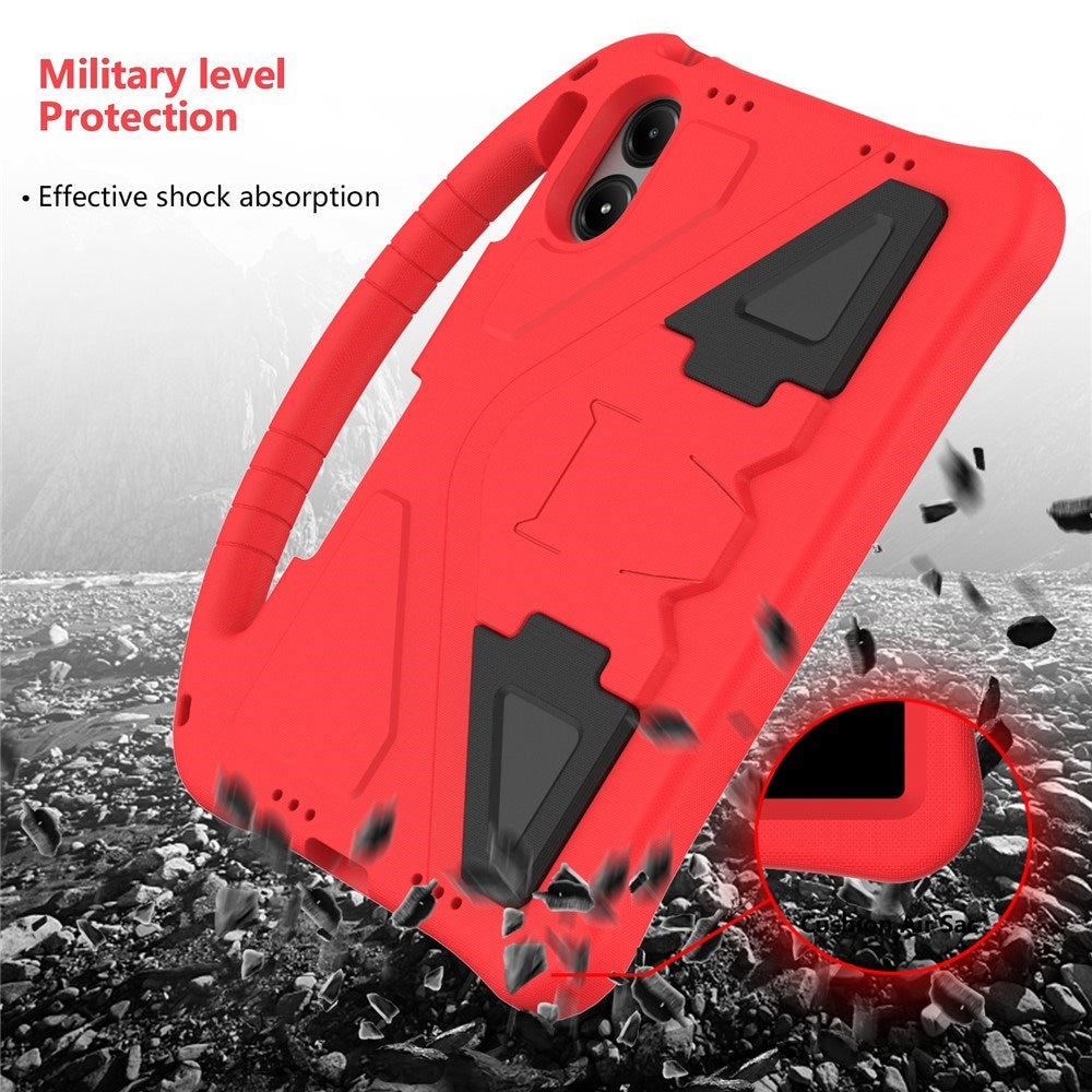 EIDERWOOD Xiaomi Redmi Pad 2 Pro Børnevenligt Tablet Cover med Kickstand - Rød