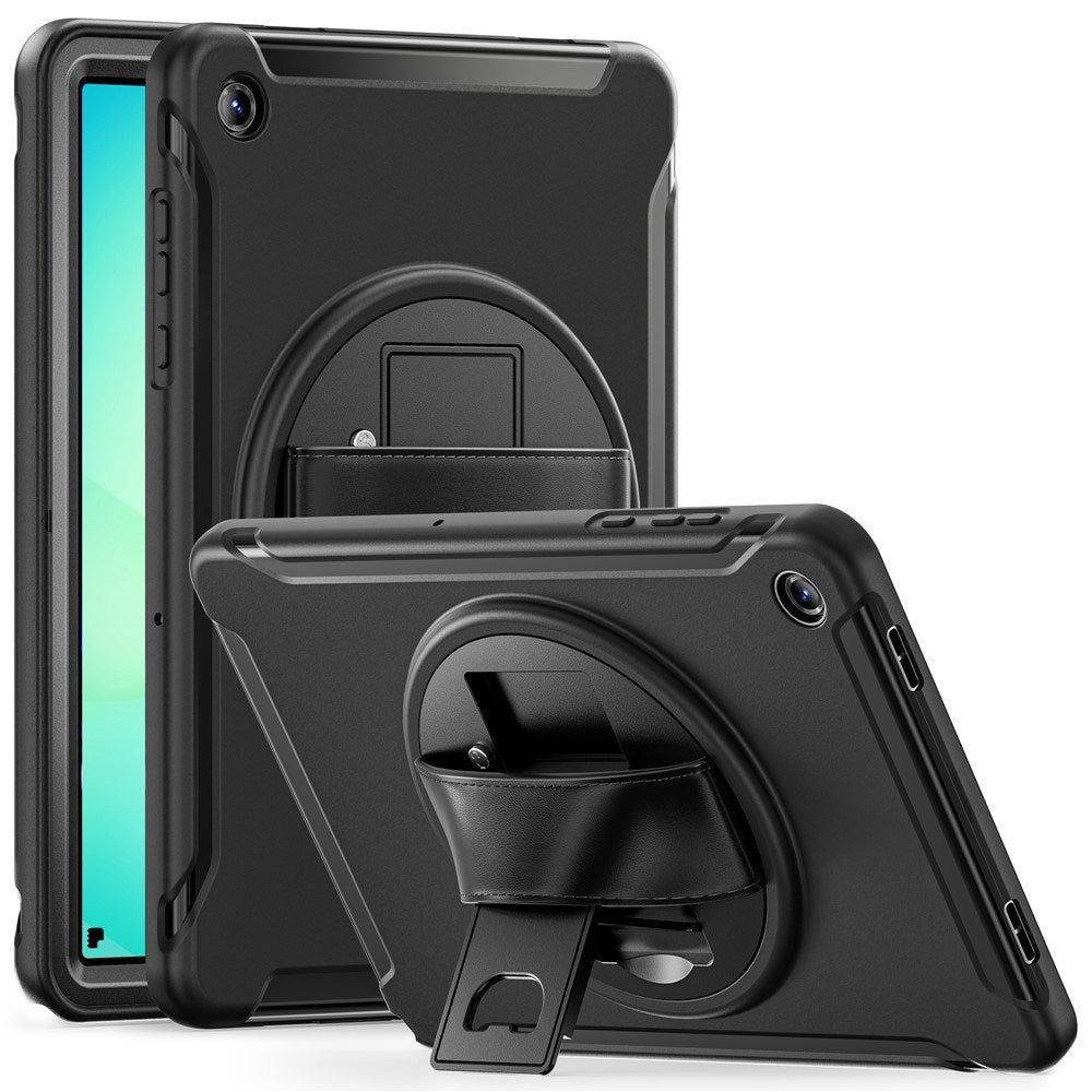 Samsung Galaxy Tab A11+ (Plus) EIDERWOOD Stødabsorberende Cover m. Roterbar Ståfunktion - Sort