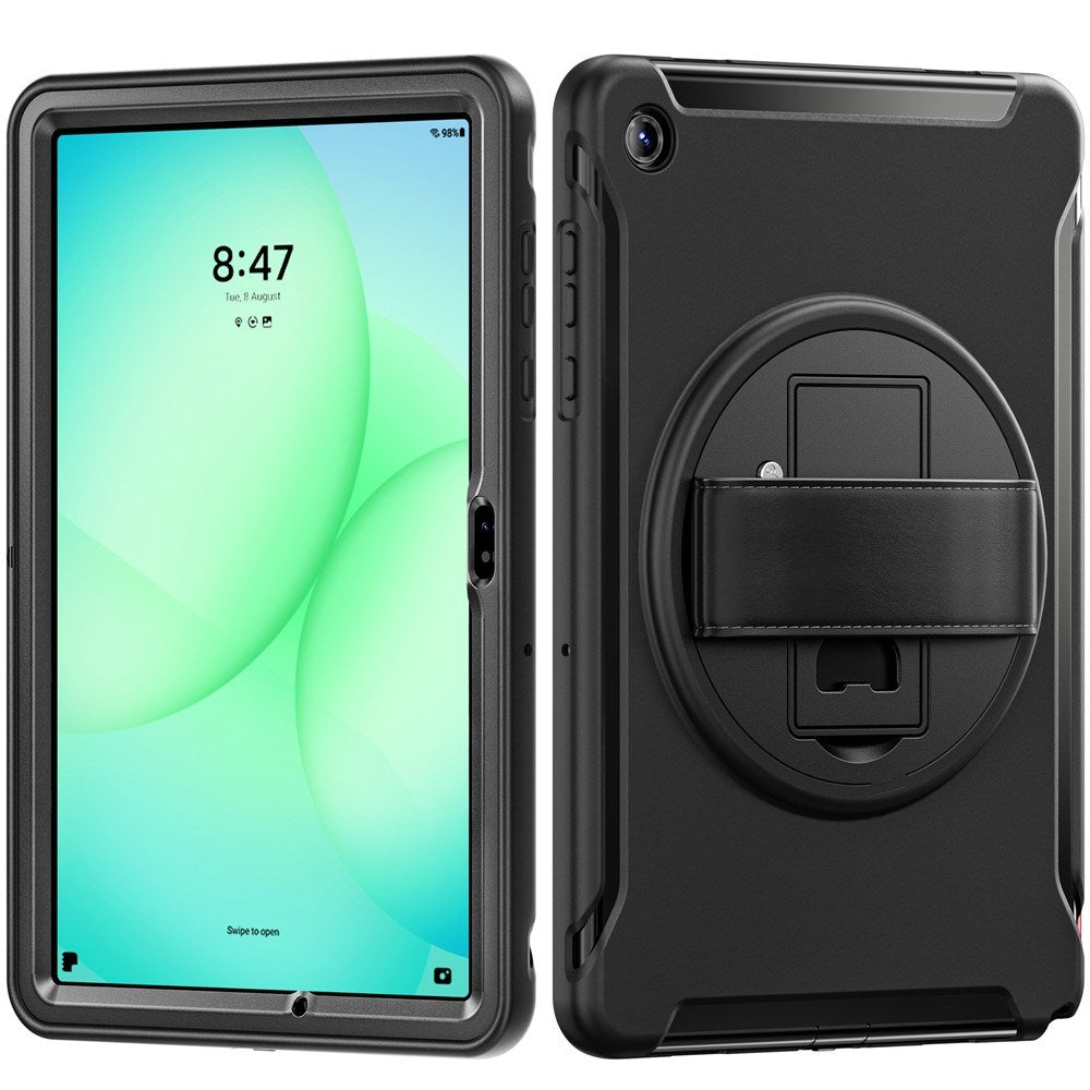 Samsung Galaxy Tab A11+ (Plus) EIDERWOOD Stødabsorberende Cover m. Roterbar Ståfunktion - Sort