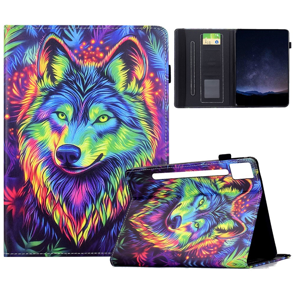 Lenovo Idea Tab Pro / Tab P12 Pro EIDERWOOD Farverigt Tabletcover m. Motiv - Ulv