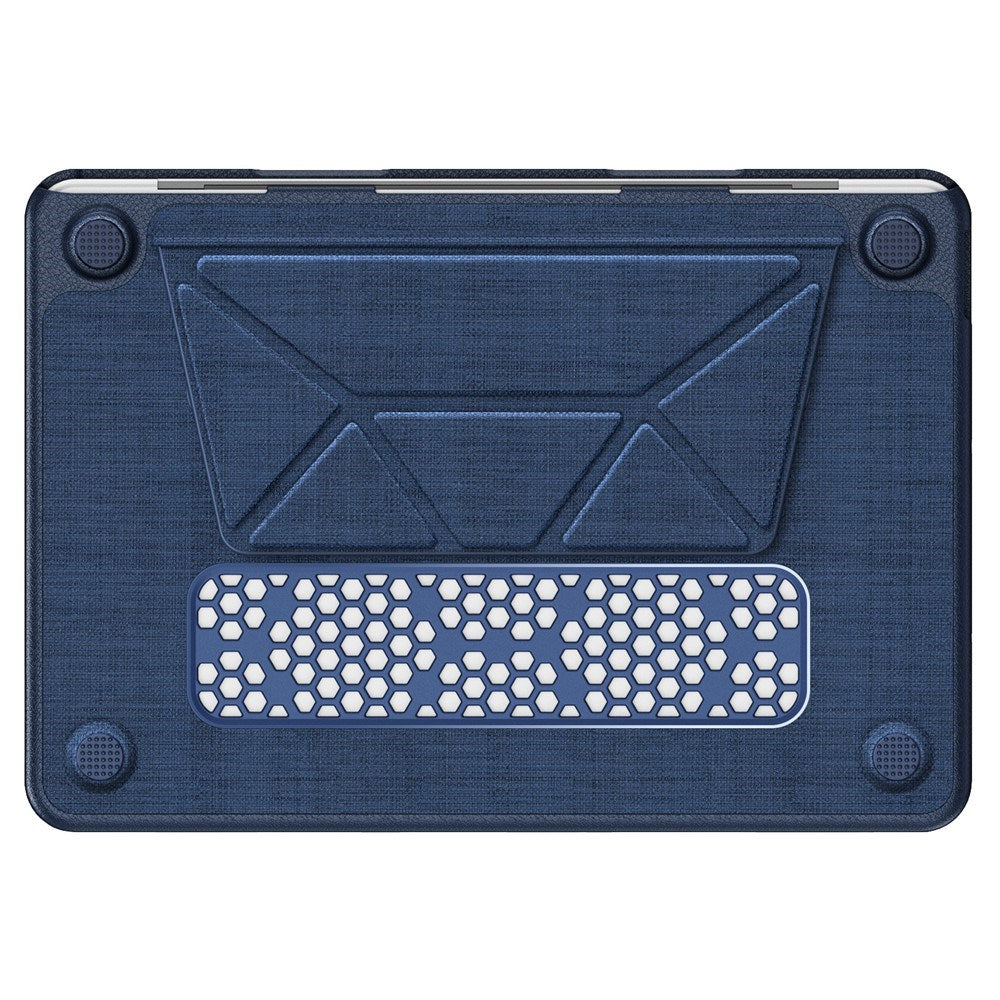 MacBook Neo 13 A18 Pro (2026) EIDERWOOD Cover - Udskæring til Logo - Foldbar Ståfunktion - Blå
