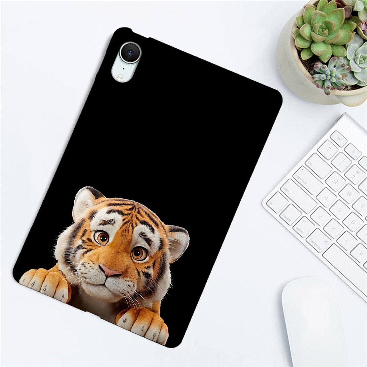 EIDERWOOD iPad Mini (2026) Slankt Fleksibelt Plastik Cover - Tiger