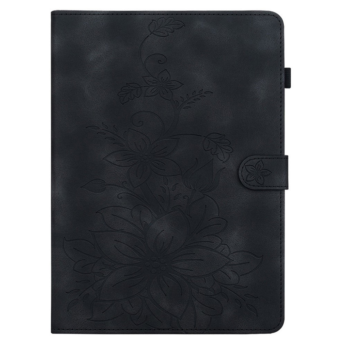 iPad Mini (2026) 8. Gen. EIDERWOOD Kunstlæder Flip Cover - Blomster Tekstureret - Sort