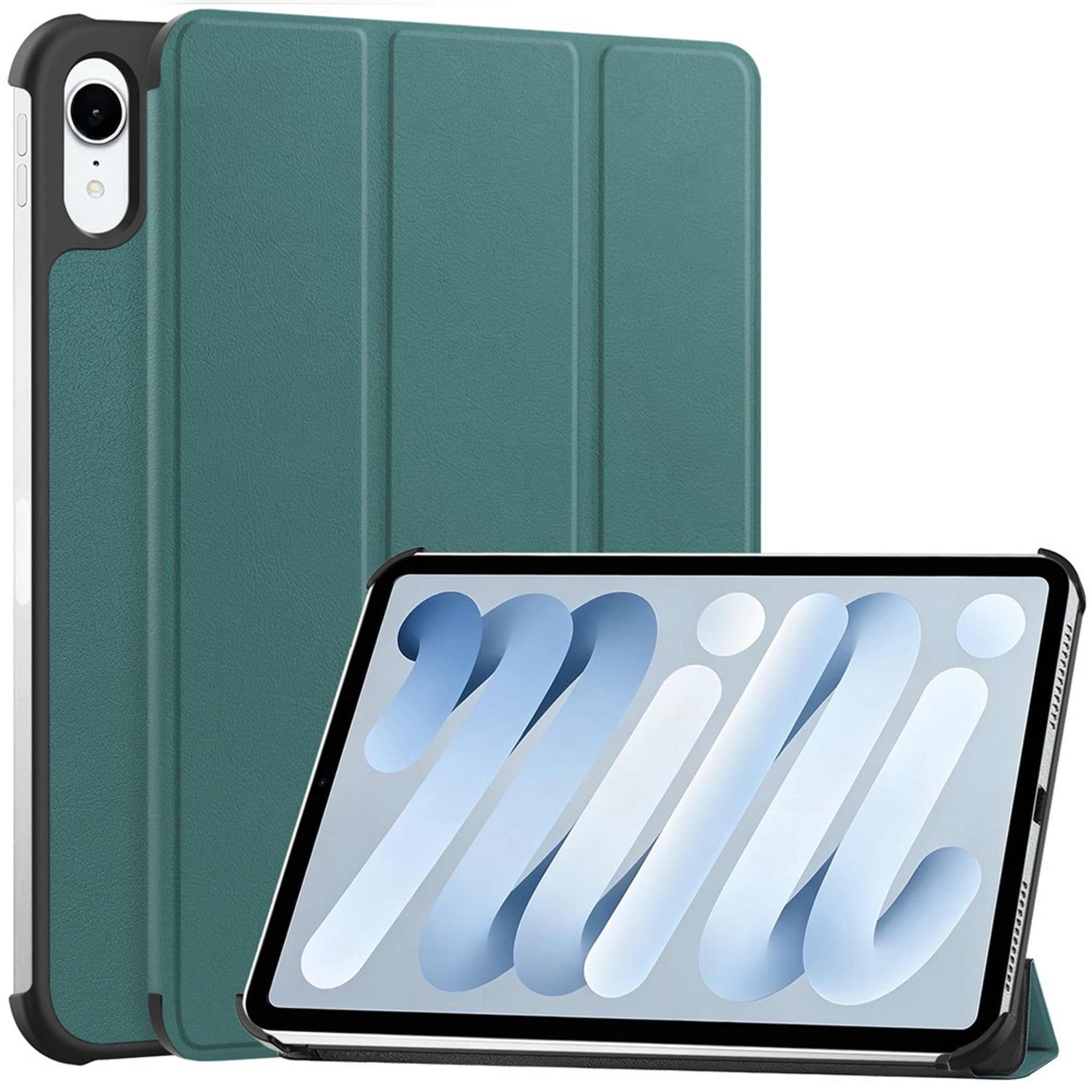 iPad Mini (2026) 8. Gen. EIDERWOOD Kunstlæder Flip Cover m. Ståfunktion - Grøn