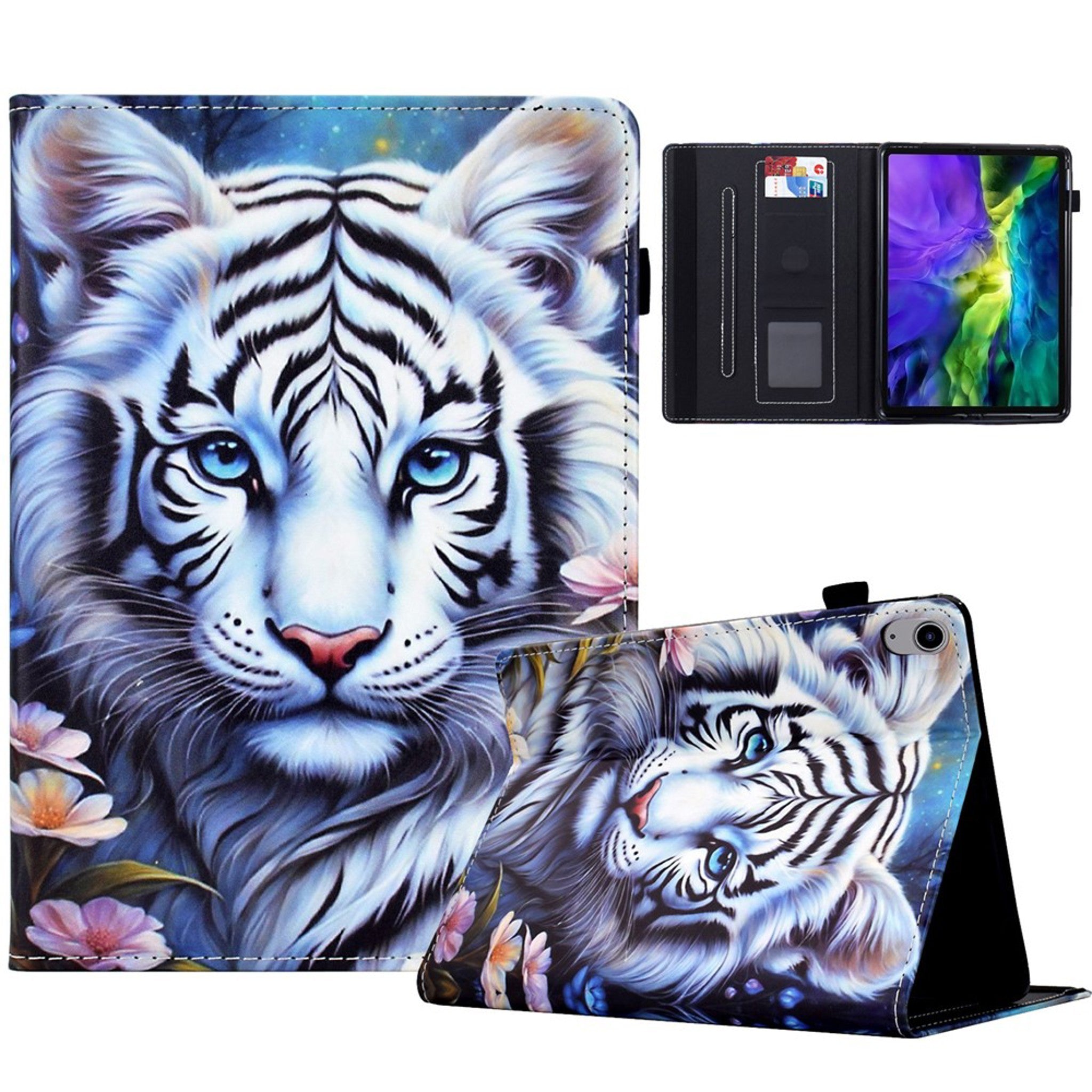 iPad Mini (2026) 8. Gen. EIDERWOOD Kunstlæder Flip Cover - Kortholder - Tiger