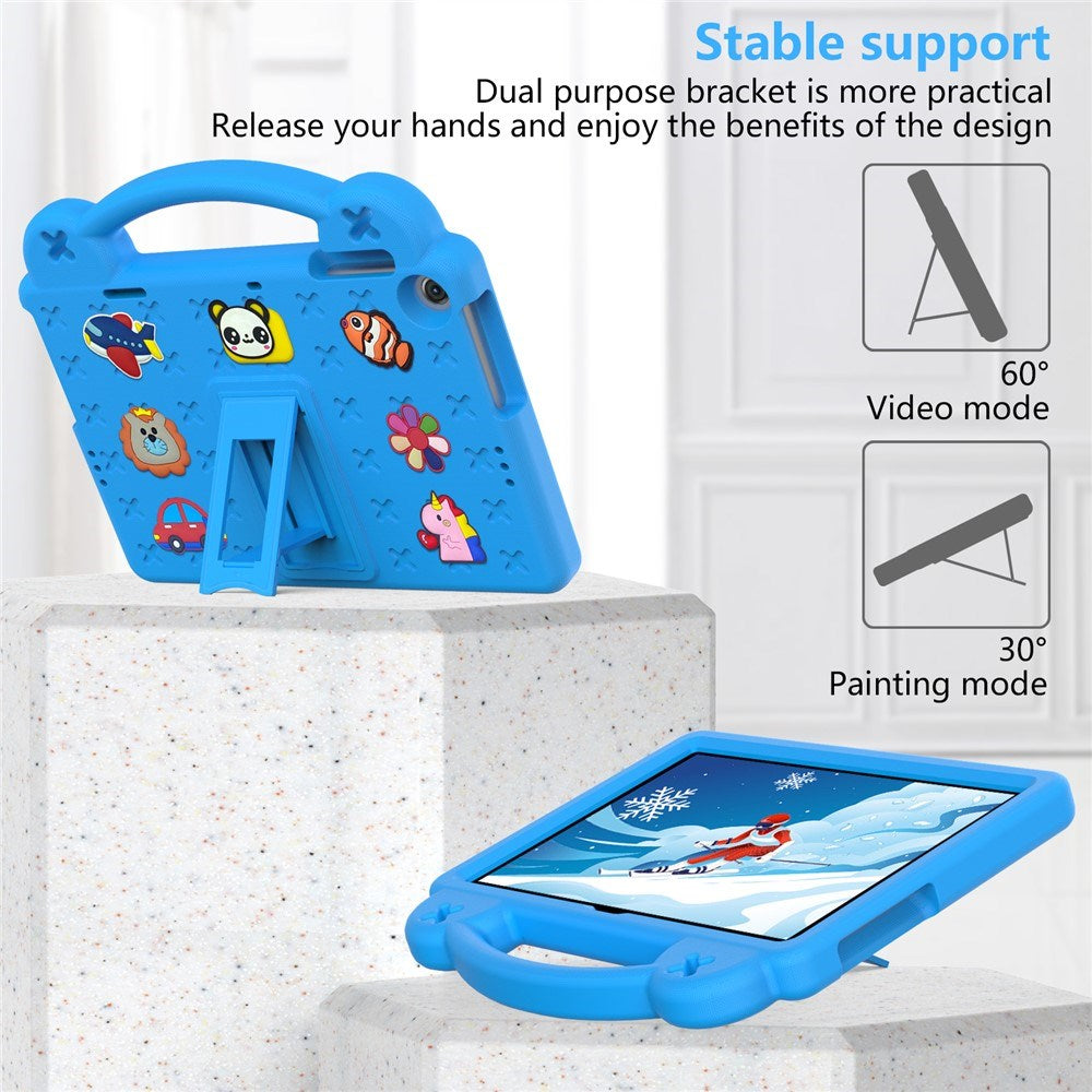 Lenovo Tab M10 Plus (3. Gen) 10.1" (TB-125F/128F) Børne Cover m. Stander & Håndholder - Blå
