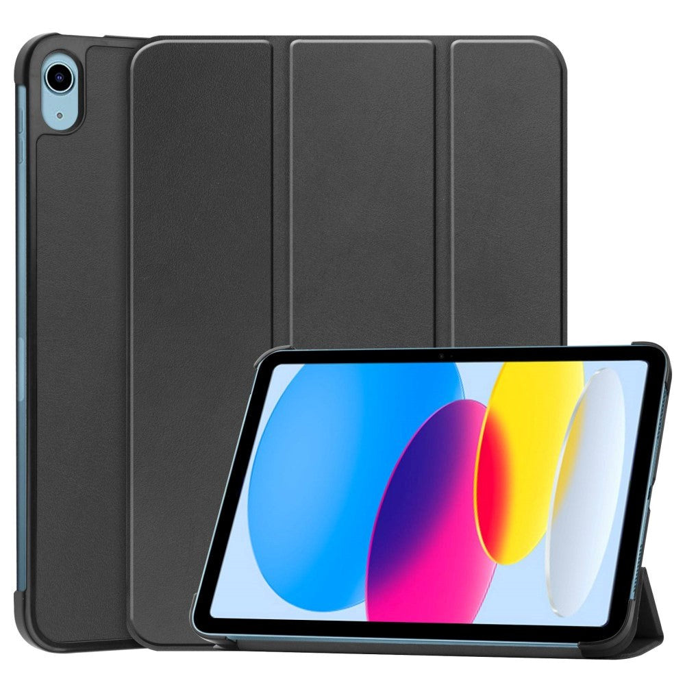 Apple iPad 11" (2025) / iPad 10.9" (2024/2022) Læder Flip Cover m. Stand - Sort
