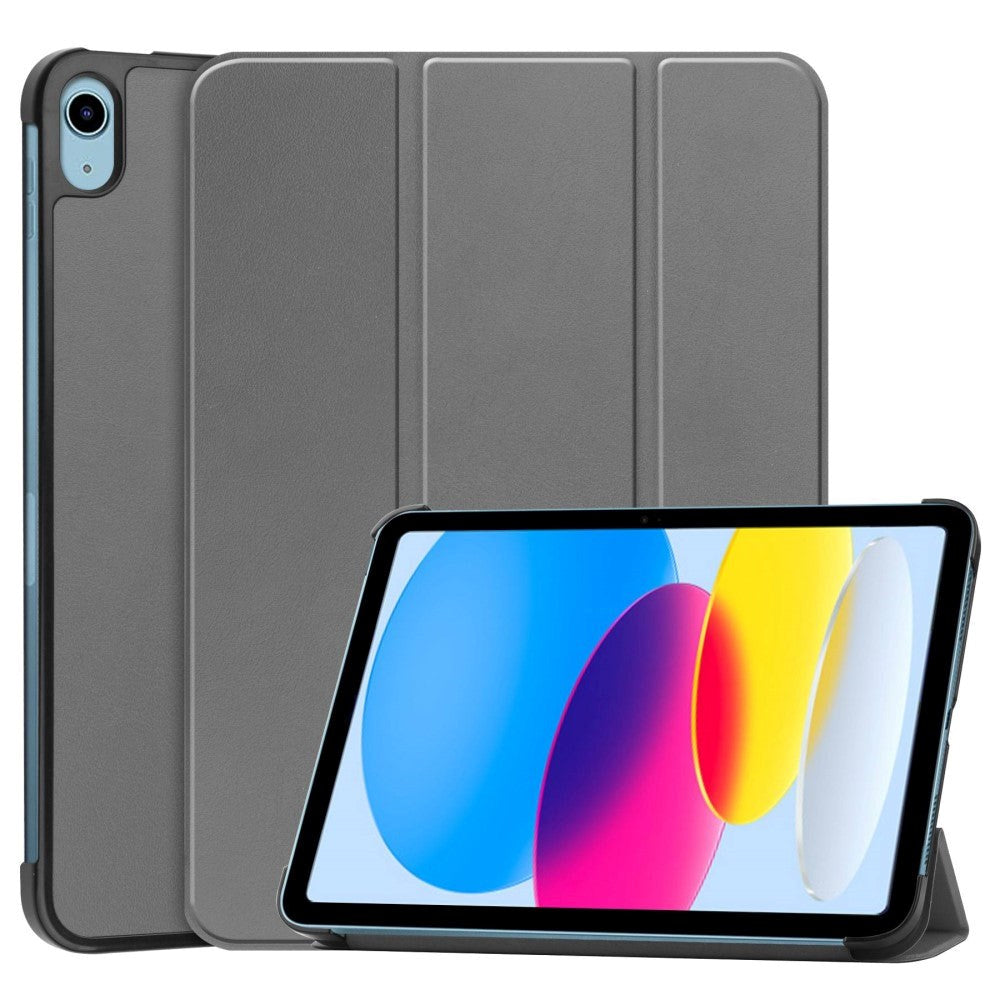 Apple iPad 11" (2025) / iPad 10.9" (2024/2022) Læder Flip Cover m. Stand - Grå