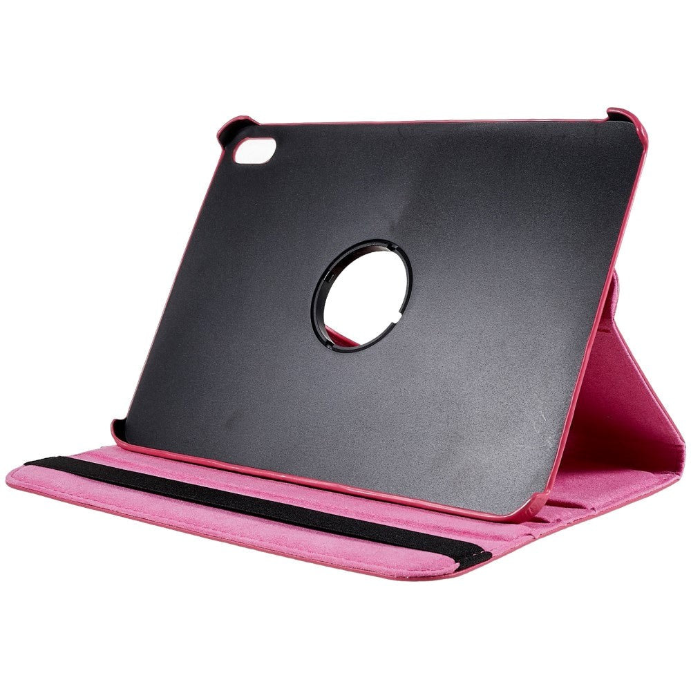 EIDERWOOD iPad 11" (2025) / iPad 10.9" (2024/2022) Klassisk Læder Flip Cover m. 360⁰ Ståfunktion - Rose