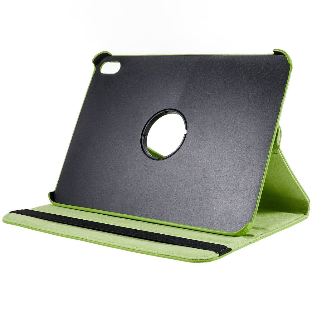 EIDERWOOD iPad 11" (2025) / iPad 10.9" (2024/2022) Klassisk Læder Flip Cover m. 360⁰ Ståfunktion - Grøn