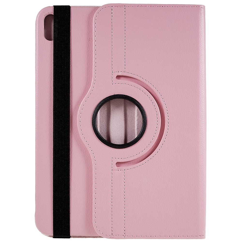 EIDERWOOD iPad 11" (2025) / iPad 10.9" (2024/2022) Klassisk Læder Flip Cover m. 360⁰ Ståfunktion - Lyserød