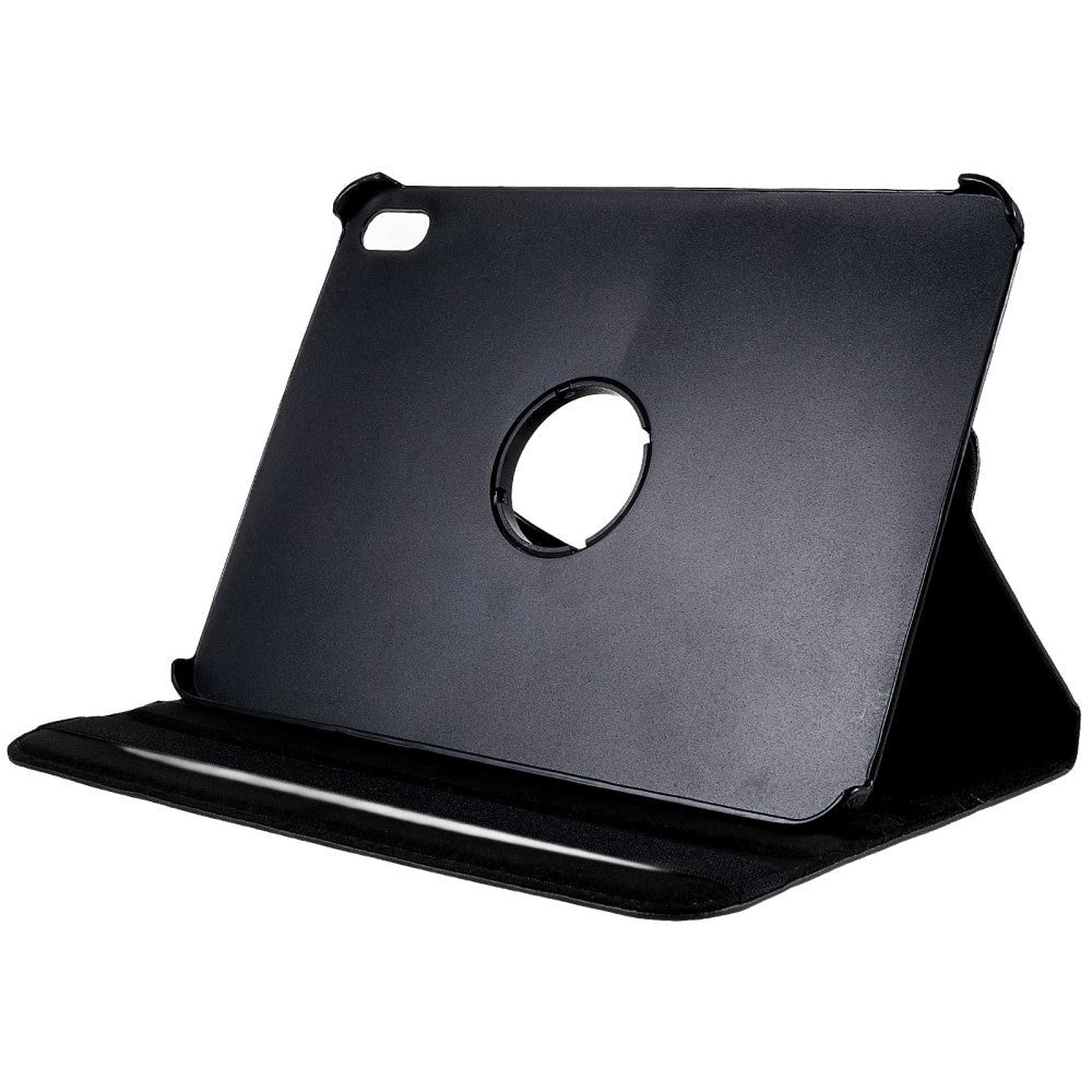 EIDERWOOD iPad 11" (2025) / iPad 10.9" (2024/2022) Klassisk Læder Flip Cover m. 360⁰ Ståfunktion - Sort