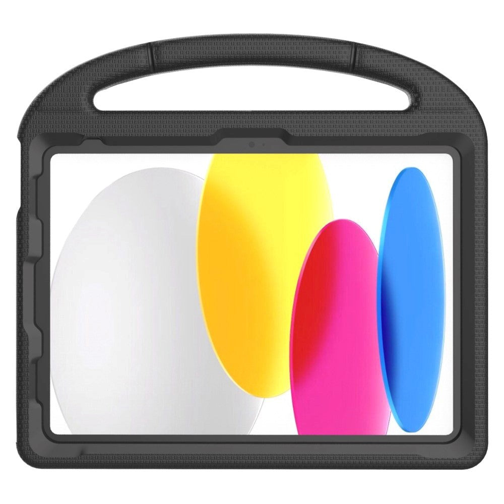 iPad 11" (2025) / iPad 10.9" (2024/2022) EVA Skum Børne Cover m. Kickstand - Sort