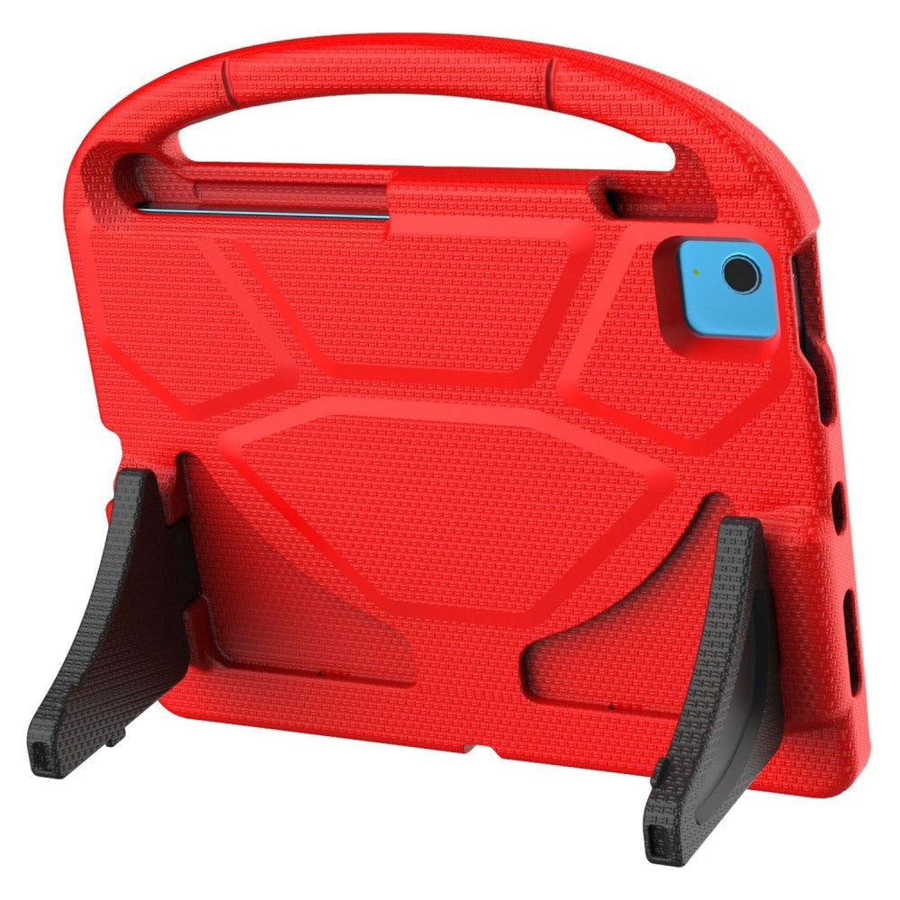 iPad 11" (2025) / iPad 10.9" (2024/2022) EVA Skum Børne Cover m. Kickstand - Rød