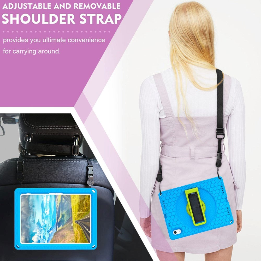 iPad 11" (2025) / iPad 10.9" (2024/2022) EVA Skum Bagside Cover m. Kickstand & Håndholder - Blå