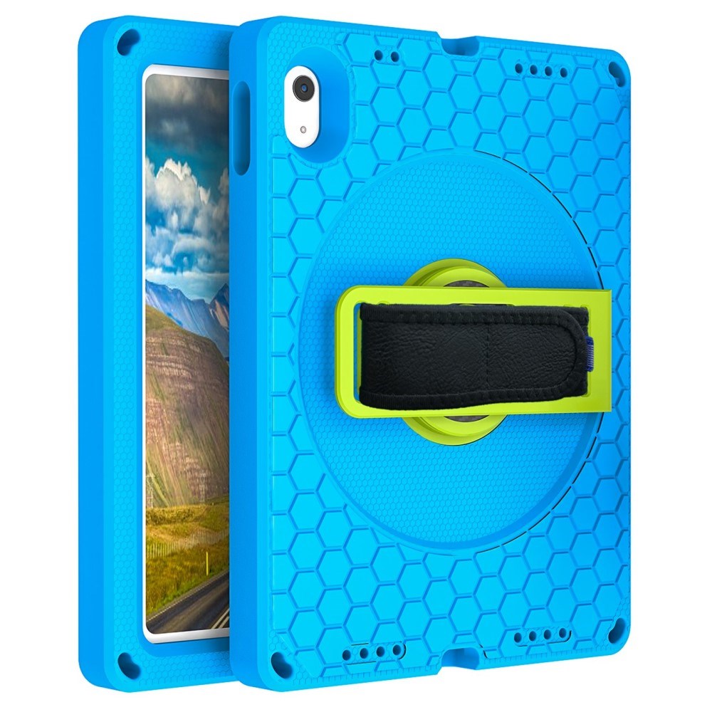 iPad 11" (2025) / iPad 10.9" (2024/2022) EVA Skum Bagside Cover m. Kickstand & Håndholder - Blå