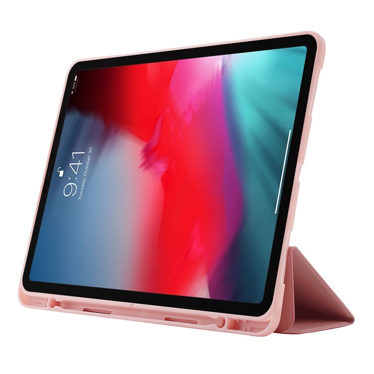 EIDERWOOD iPad Pro 11" (2022 / 2021 / 2020 / 2018) Tri-Fold Kunstlæder Flip Cover - Lyserød