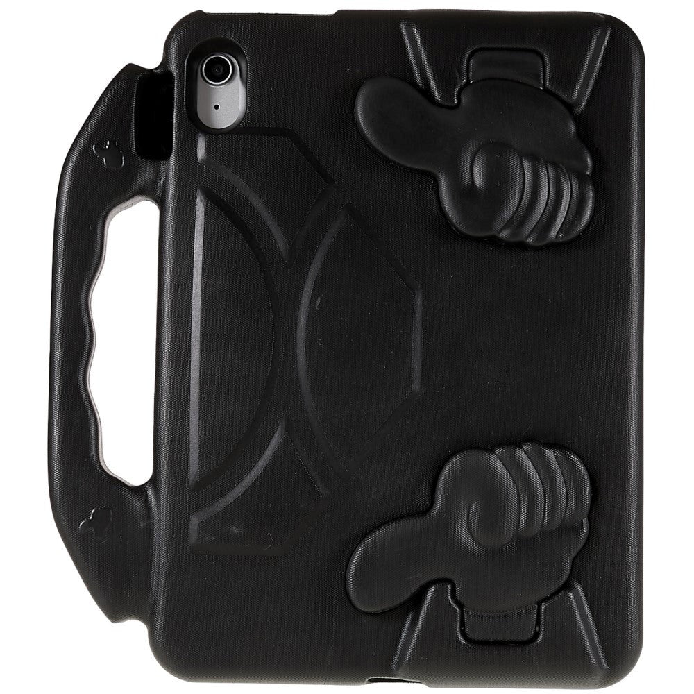 iPad 11" (2025) / iPad 10.9" (2024/2022) Børne cover - Thumb Kickstand Bagside Cover - Sort