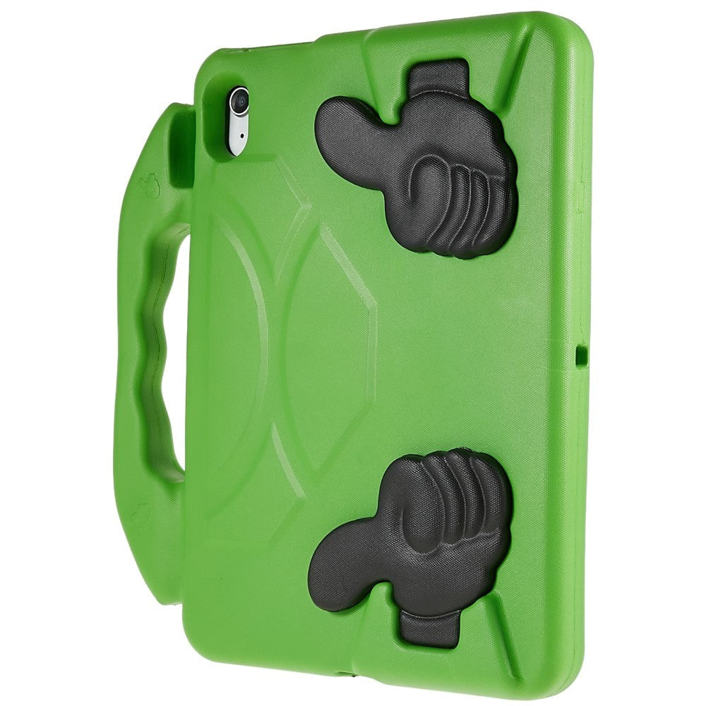 iPad 11" (2025) / iPad 10.9" (2024/2022) Børne cover - Thumb Kickstand Bagside Cover - Grøn
