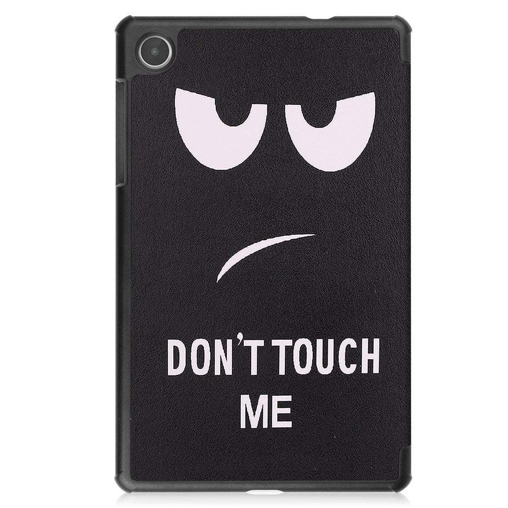 Lenovo Tab M8 (4. Gen.) - EIDERWOOD Tri-Fold Kunstlæder Flip Cover m. Mønster - Don't Touch Me