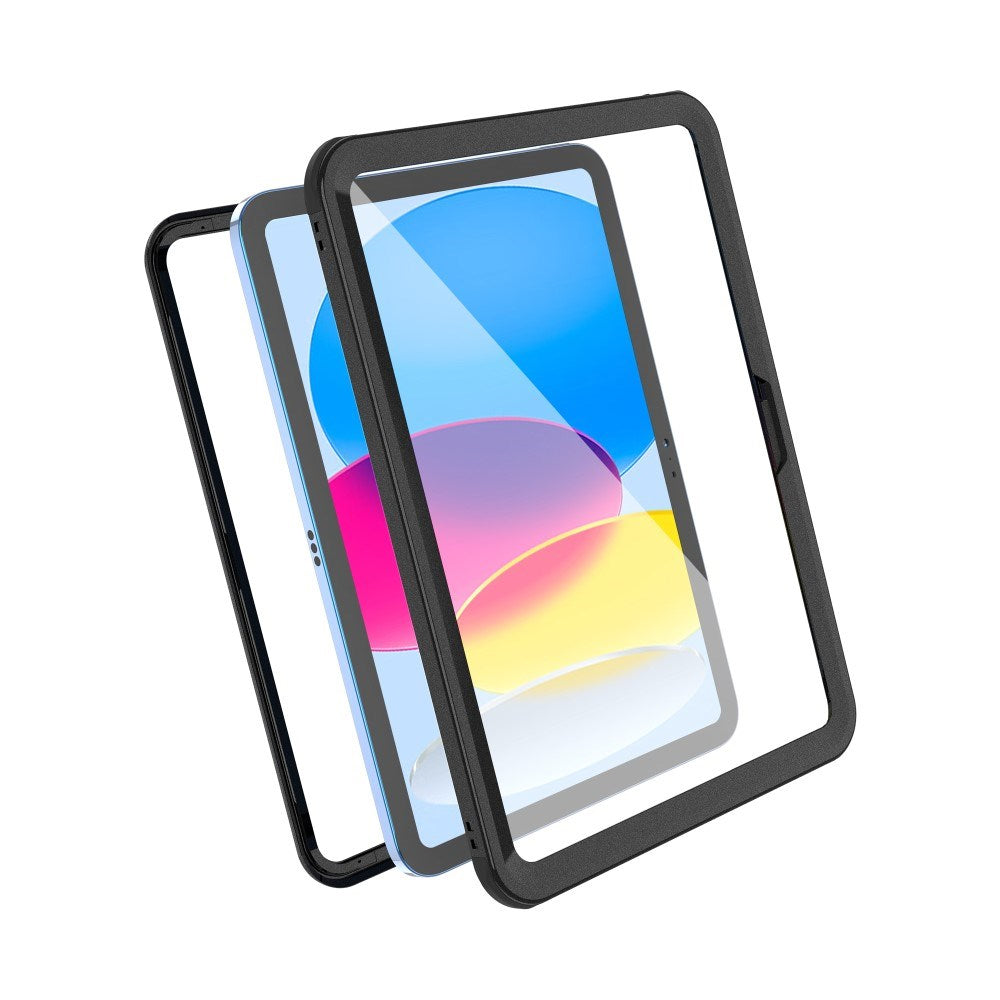 iPad 11" (2025) / iPad 10.9" (2024/2022) Vandtæt Cover m. skærmbeskyttelse - Gennemsigtig / Sort