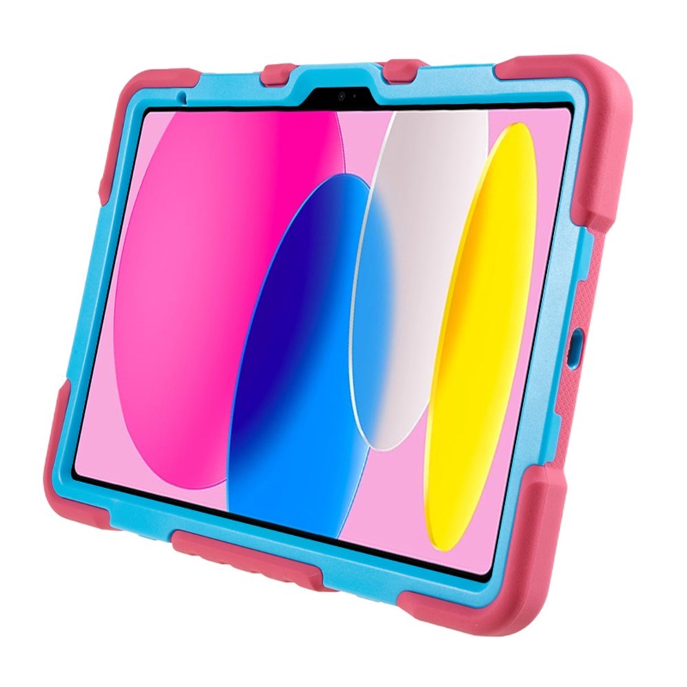 Pepkoo iPad 11" (2025) / 10.9" (2024 / 2022) Børne Cover m. Kickstand - Lyserød / Blå