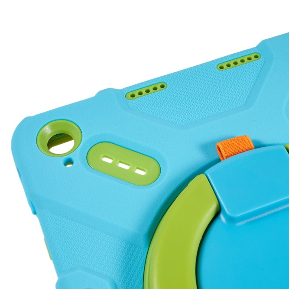 Pepkoo iPad 11" (2025) / 10.9" (2024 / 2022) Børne Cover m. Kickstand - Blå / Grøn