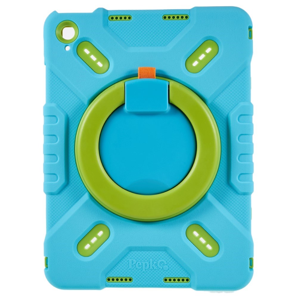 Pepkoo iPad 11" (2025) / 10.9" (2024 / 2022) Børne Cover m. Kickstand - Blå / Grøn