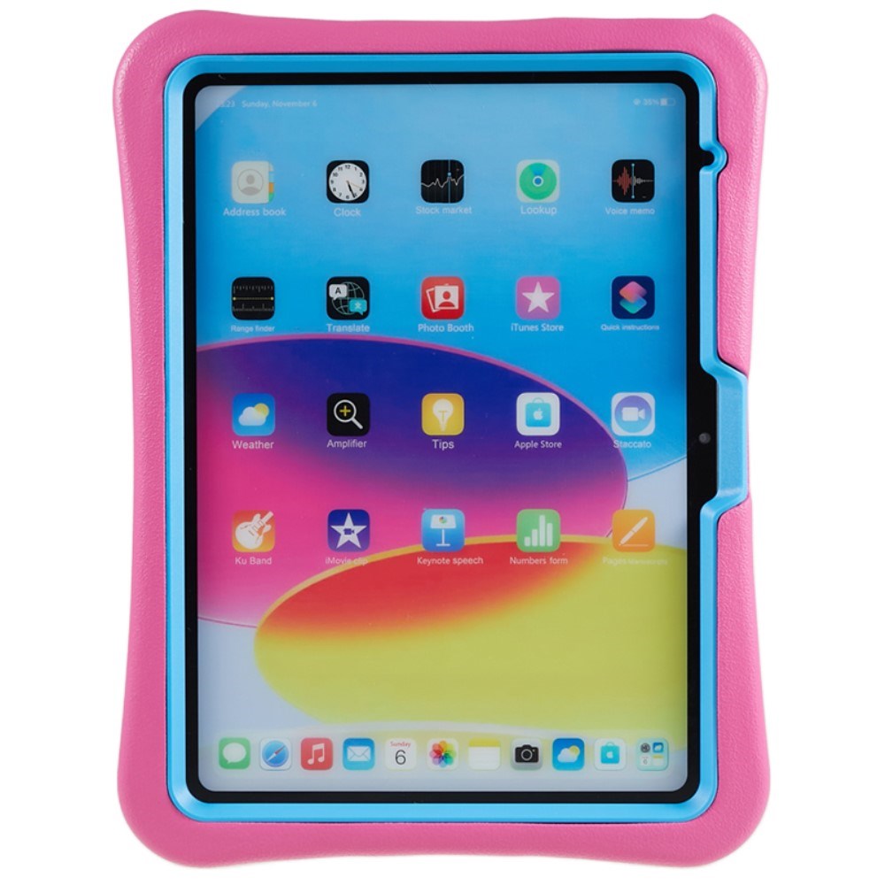 EIDERWOOD iPad 11" (2025) / 10.9" (2024 / 2022) Børne Cover m. Roterbar Ståfunktion - Lyserød / Blå