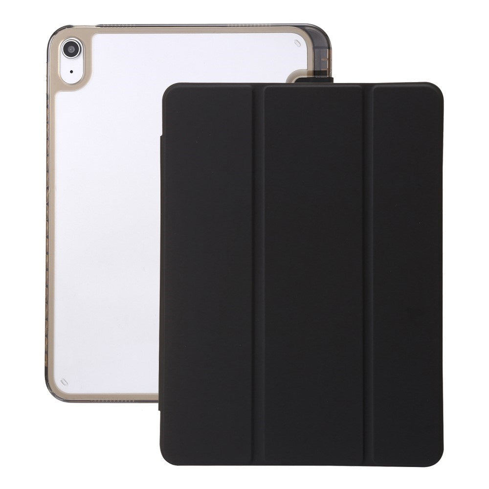 EIDERWOOD iPad 11" (2025) / iPad 10.9" (2024/2022) Tri-Fold Kunst Læder Flip Cover m. Apple Pencil Holder - Sort