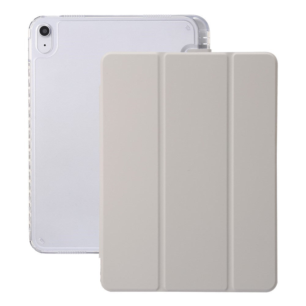 EIDERWOOD iPad 11" (2025) / iPad 10.9" (2024/2022) Tri-Fold Kunst Læder Flip Cover m. Apple Pencil Holder - Creme