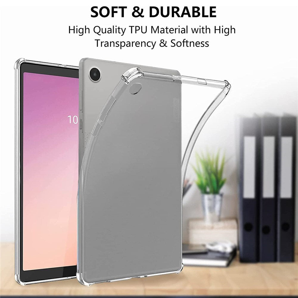 Lenovo Tab M8 (4. Gen.) Fleksibelt Plastik Cover - Indbyggede Stødabsorberende Hjørner - Gennemsigtig
