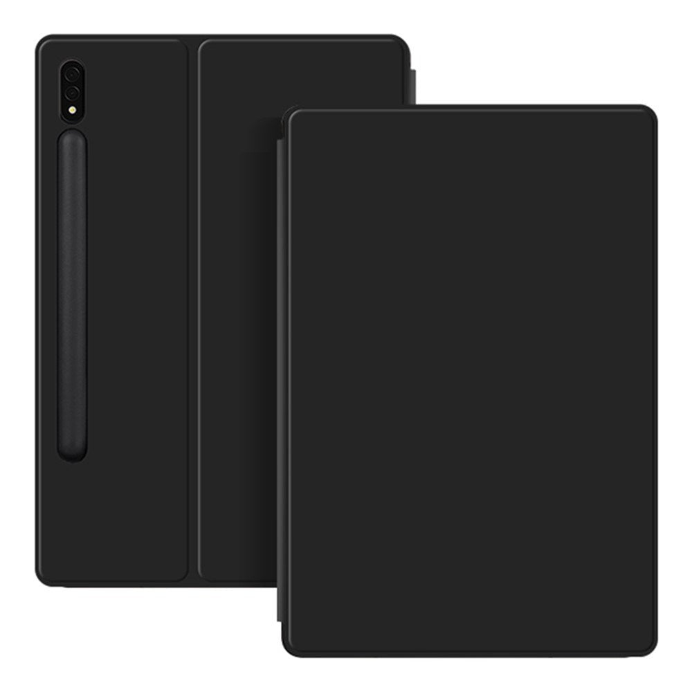 Samsung Galaxy Tab S8 / S7 - EIDERWOOD Kunstlæder Flip Cover m. Pen Holder - Sort