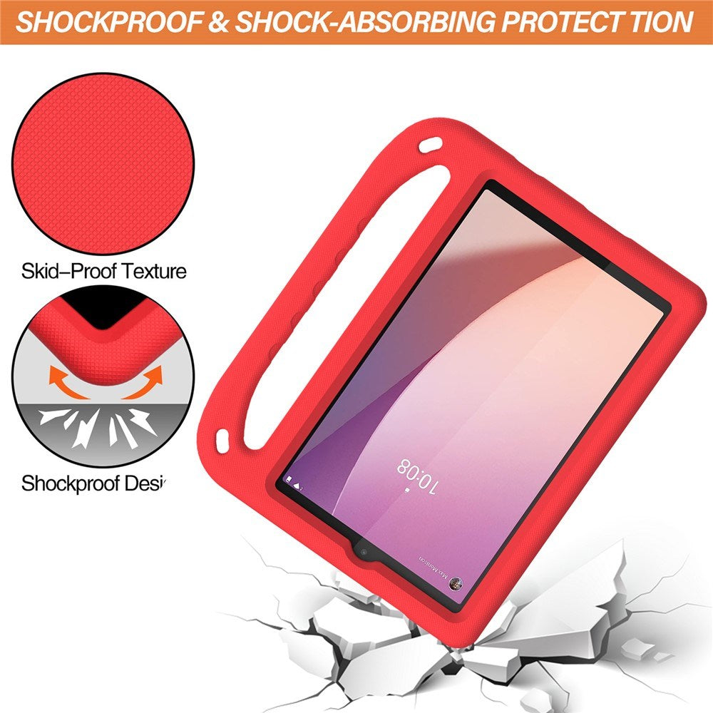 Lenovo Tab M8 (4. Gen.) - EIDERWOOD Børne Cover m. Håndtag & Ståfunktion - Rød