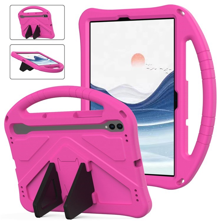 Samsung Galaxy Tab S9 / S8 / S7 - EIDERWOOD Børne Cover m. Håndtag & Ståfunktion - Lyserød