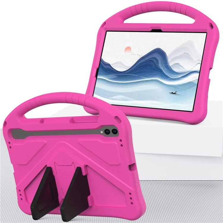 Samsung Galaxy Tab S9 / S8 / S7 - EIDERWOOD Børne Cover m. Håndtag & Ståfunktion - Lyserød