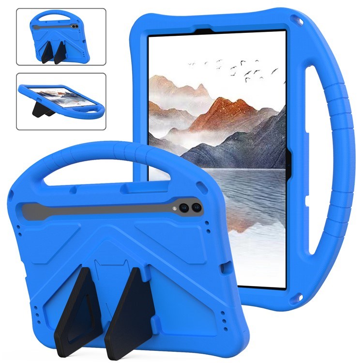 Samsung Galaxy Tab S9 / S8 / S7 - EIDERWOOD Børne Cover m. Håndtag & Ståfunktion - Blå