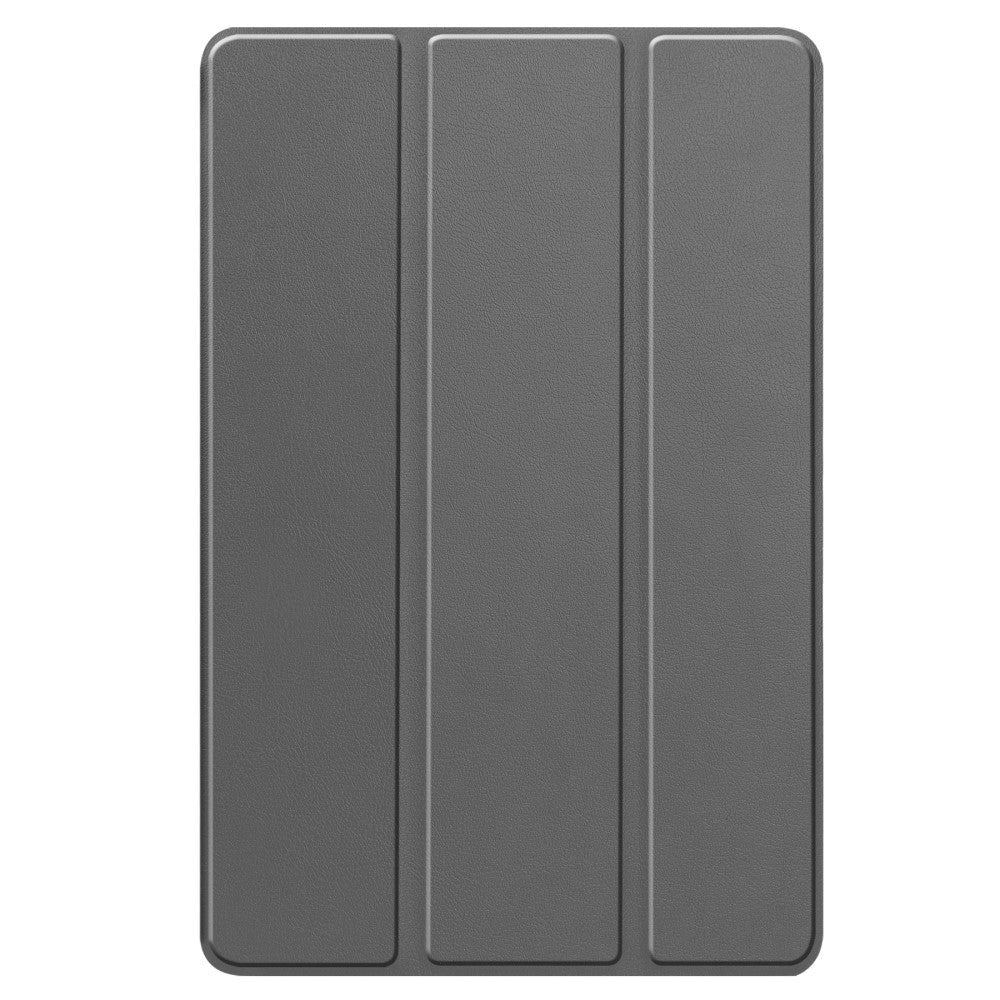 Lenovo Tab P12 Magnetisk Tri-Fold Læder Flip Cover m. Pencil Holder - Grå