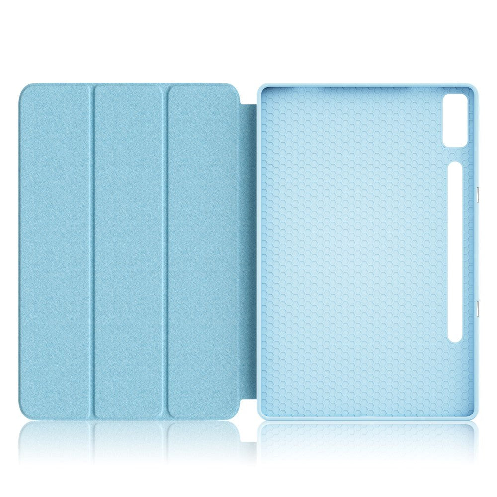 Lenovo Tab P12 Tri-Fold Kunstlæder Flip Cover m. Pen Holder - Vand