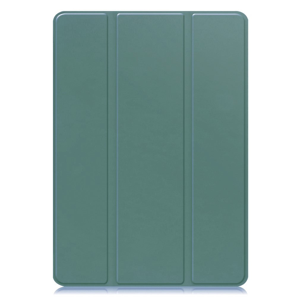Samsung Galaxy Tab S10 FE / S9 FE Magnetisk Tri-Fold Læder Flip Cover m. Pencil Holder - Grøn