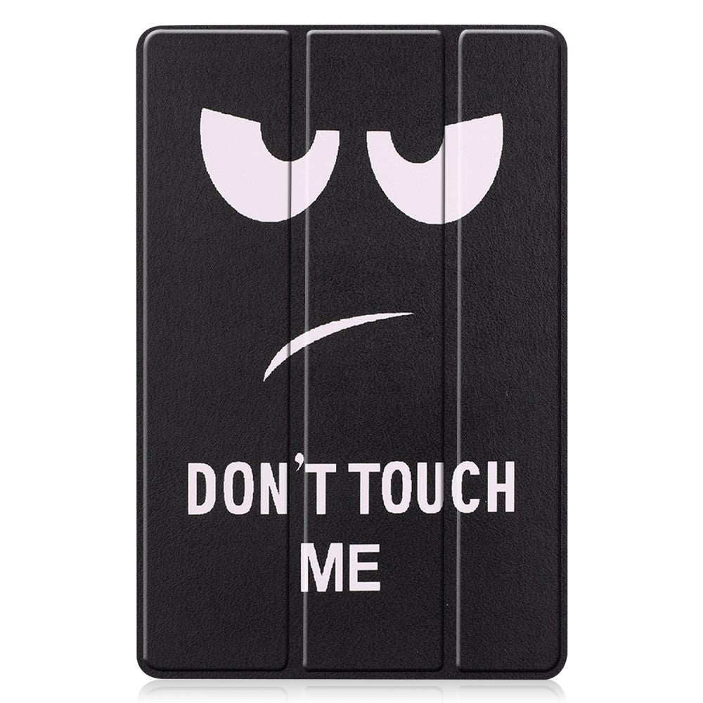 Samsung Galaxy Tab S10 FE / S9 FE Tri-Fold Kunstlæder Flip Cover m. Pen Holder - "Don't Touch Me"