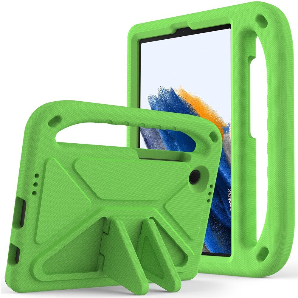EIDERWOOD Samsung Galaxy Tab A11 / A9 Børnecover med Kickstand og Håndtag - Grøn