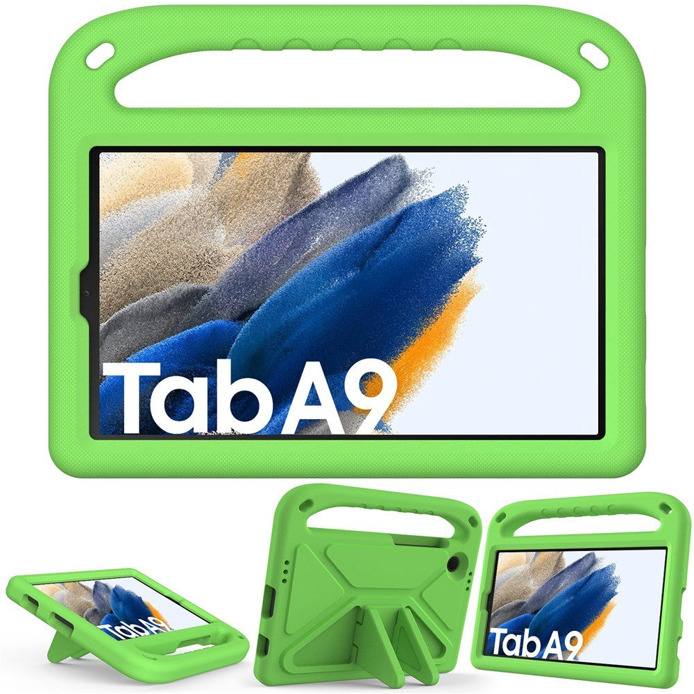 EIDERWOOD Samsung Galaxy Tab A11 / A9 Børnecover med Kickstand og Håndtag - Grøn