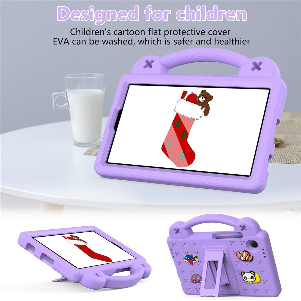 EIDERWOOD Samsung Galaxy Tab A11 / A9 Børnecover med Kickstand og Håndtag - Lilla