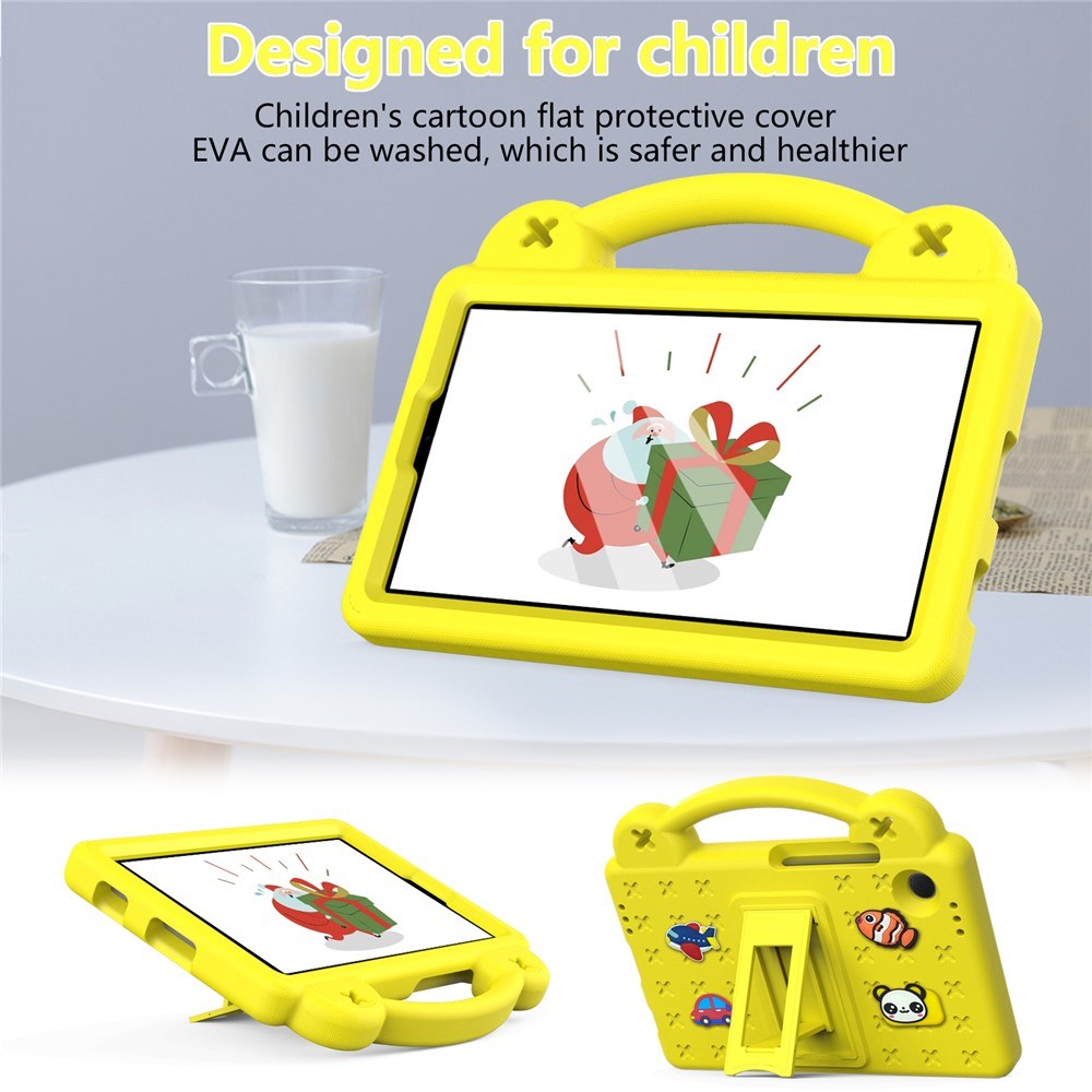 EIDERWOOD Samsung Galaxy Tab A11 / A9 Børnecover med Kickstand og Håndtag - Gul